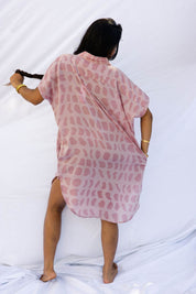 Kahea Shirt Print Dress - Hebrew Rose