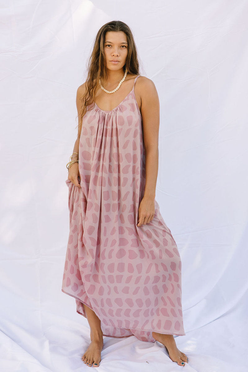 Tina Maxi Dress Print - Hebrew Rose