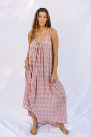 Tina Maxi Dress Print - Hebrew Rose