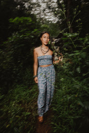 Maile Pants - Moana Hibiscus, Island Ink, Lila Hibiscus