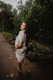 Kahea Dress - Lila Hibiscus, Island Ink, Moana Hibiscus