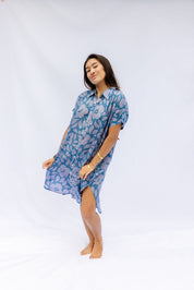 Kahea Dress - Lila Hibiscus, Island Ink, Moana Hibiscus