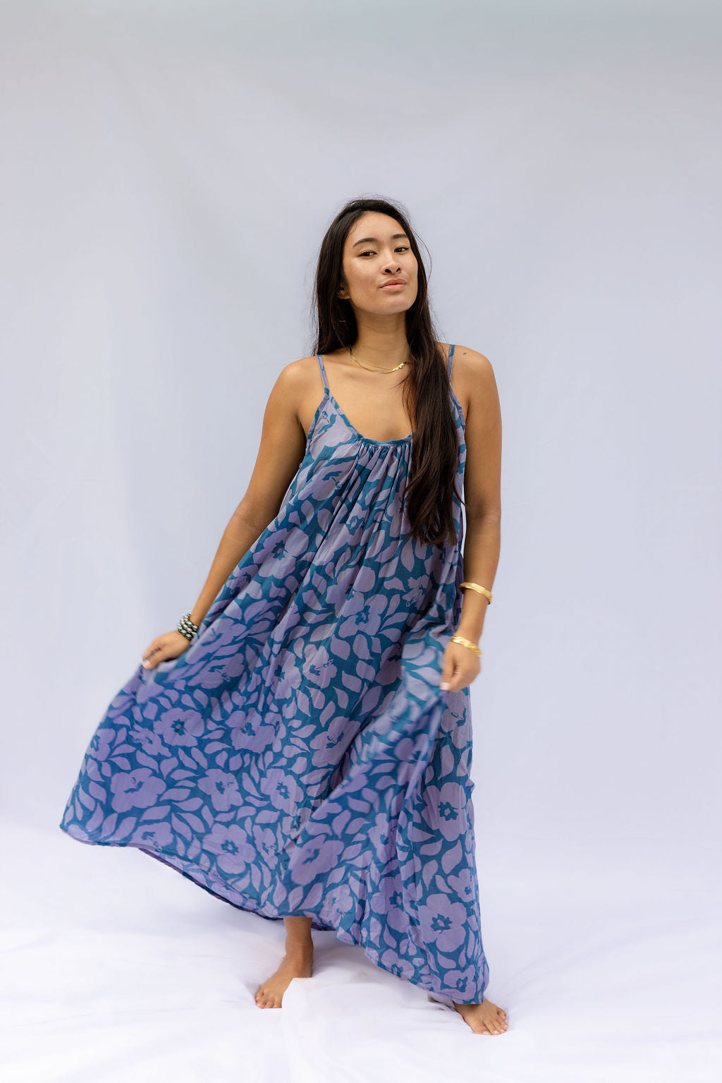 Tina Dress - Lila Hibiscus, Moana Hibiscus, Island Ink