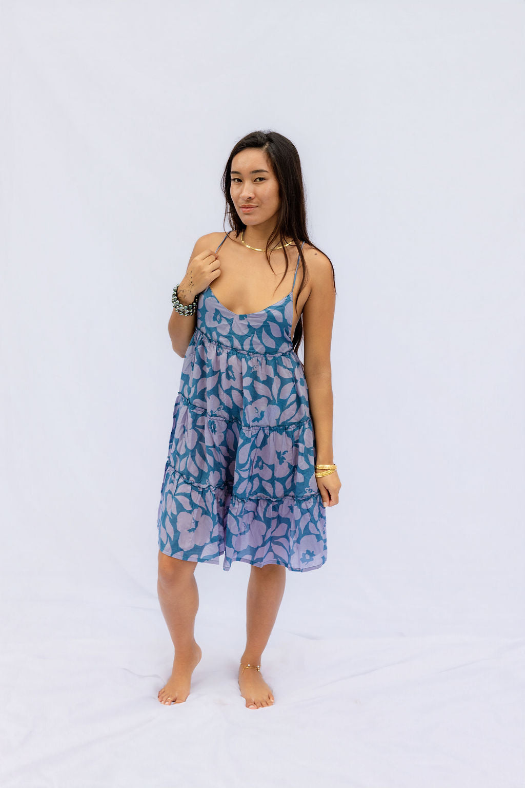 Kai Dress - Lila Hibiscus, Moana Hibiscus, Island Ink