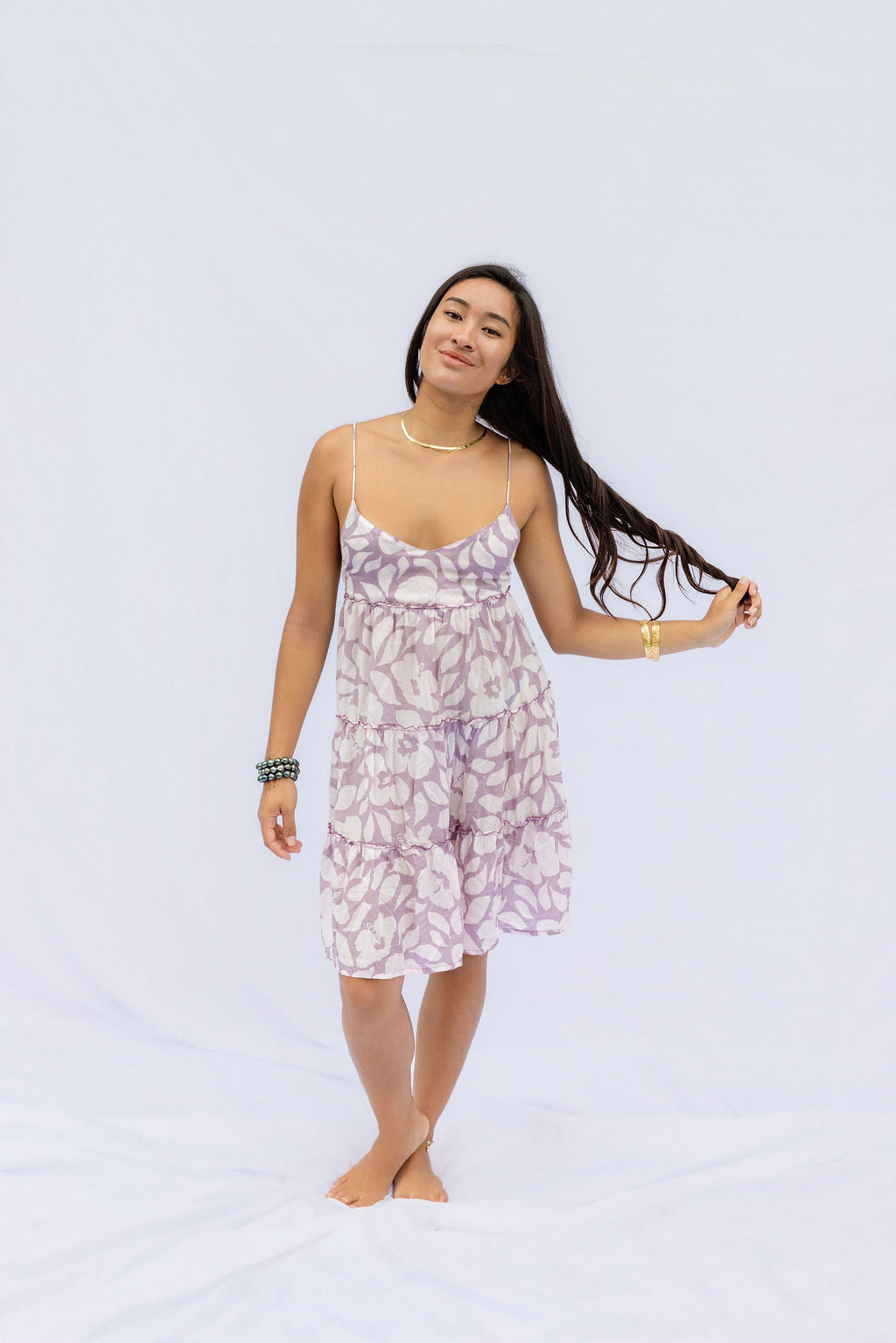 Kai Dress - Lila Hibiscus, Moana Hibiscus, Island Ink