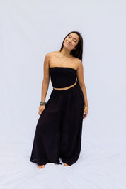 Waiwai Tube Top - Island Ink, Moana Hibiscus, Lila Hibiscus, Black