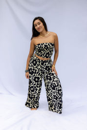 Maile Pants - Moana Hibiscus, Island Ink, Lila Hibiscus