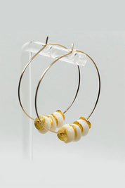 Calikai Puka Shell Hoop Gold Earring