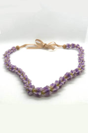 Calikai Purple Crown Flower Lei - 21"