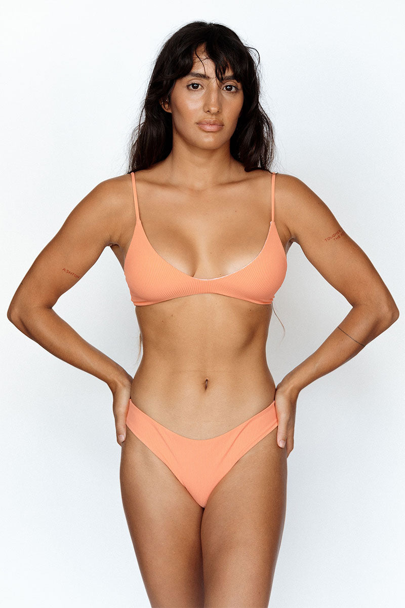 Everyday Top - Deep Emerald, Black Ribbed, Deep Emerald, Cantaloupe, Peach Gingham