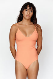 Everyday Bodysuit - Cantaloupe Ribbed