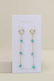 JAX KELLY Chain Drop Earring - Amazonite