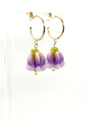Calikai Hawaii Crown Flower Huggie Earrings