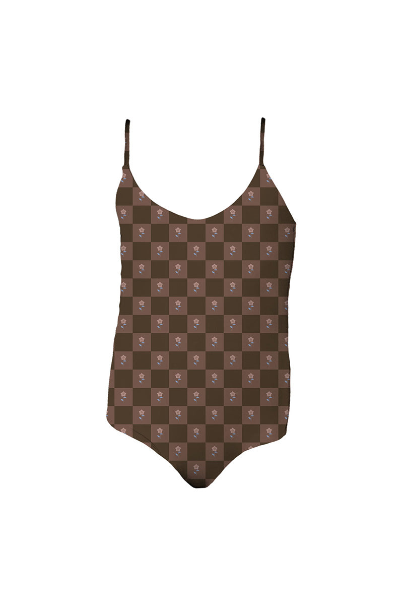 MAI Littles Everyday Bodysuit (Daisy Check, Sahara Dusk)