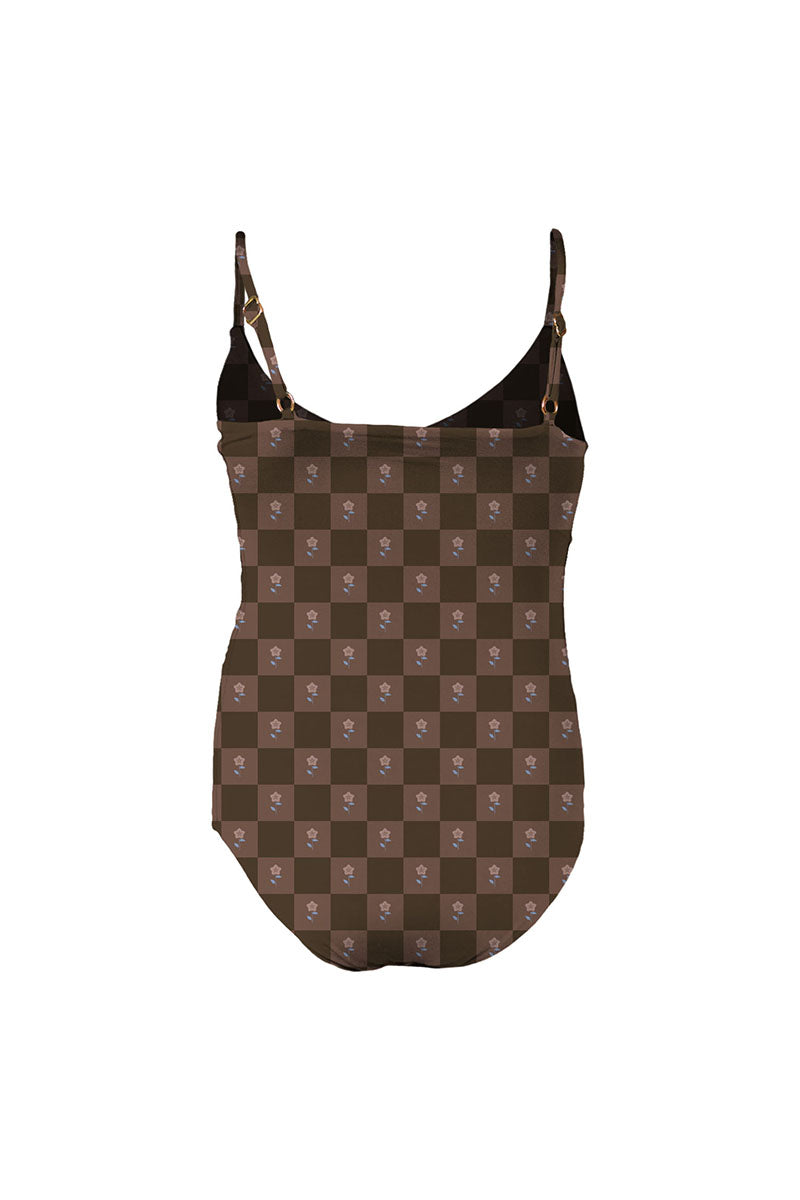 MAI Littles Everyday Bodysuit (Daisy Check, Sahara Dusk)