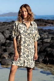 Mai Dylan Dress (Tan Oasis)