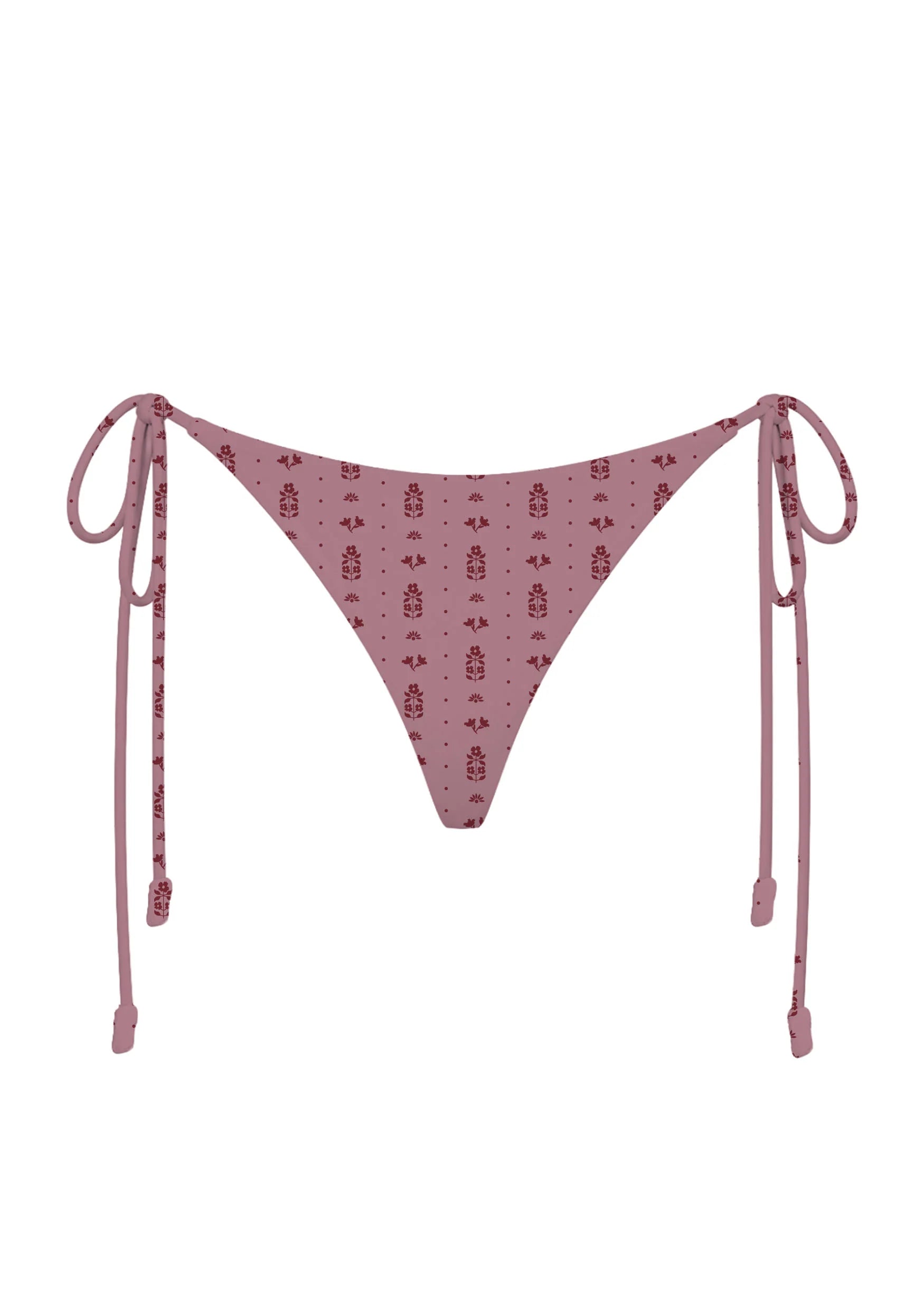 MAI Tie Bottom Skimpy - (Blush Feline, Esther)