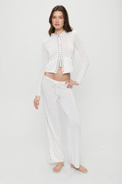 Frankies Bikinis Ela Knit Pant (Coconut Cream)