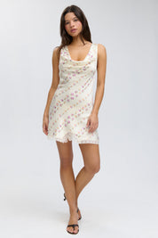 Frankies Bikinis Chloe Silk Mini Dress (Chateau Floral)