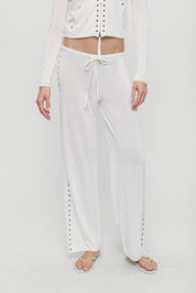 Frankies Bikinis Ela Knit Pant (Coconut Cream)