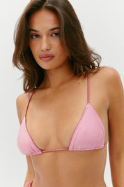 Frankies Bikinis - Elena Satin Top (Sunset Pink)