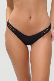 Frankies Bikinis Encore Bottom (Black, Optic White)