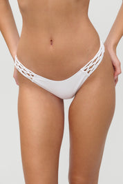 Frankies Bikinis Encore Bottom (Black, Optic White)