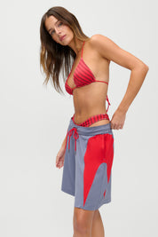 Frankies Bikinis Nick Satin Top (Spring Stripe)