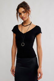Free People - Little Extra Tee (Black)