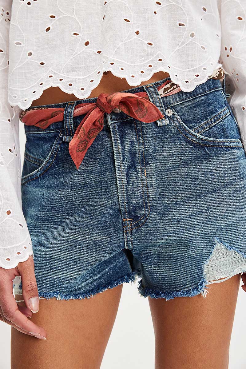 Free People Now or Never Denim Short (Sunsational, Moon Child)