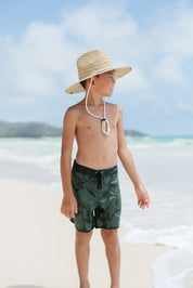REIGN + Skye - Green Ti Boardshorts