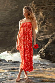 MAI Indie Skirt (Strawberry Hibiscus)