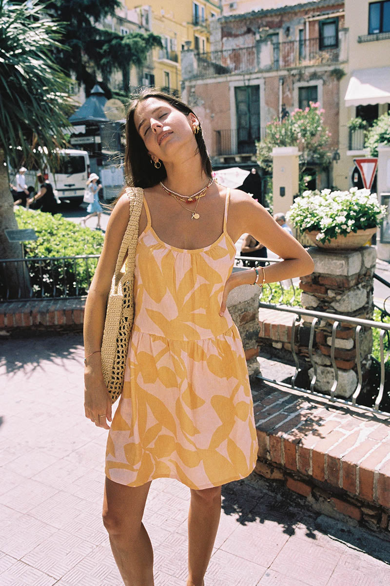 Islander Slip Dress - Peach