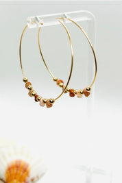 Calikai Hawaii Kahelelani Gold Hoop Earrings