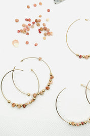 Calikai Hawaii Kahelelani Gold Hoop Earrings