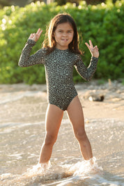 MAI Littles Long Sleeve Bodysuit (Strawberry Hibiscus, Python, Jade Panther)