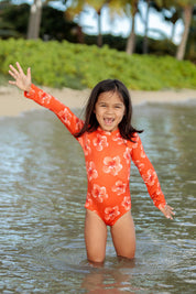 MAI Littles Long Sleeve Bodysuit (Strawberry Hibiscus, Python, Jade Panther)