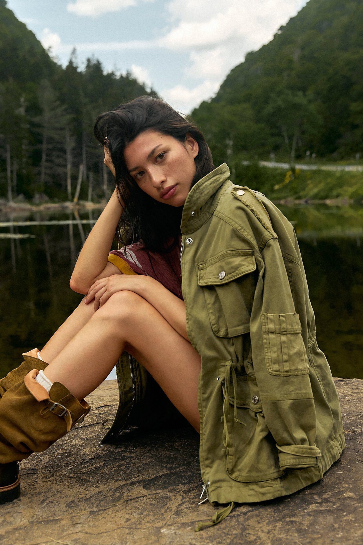 Free People - Marlo Surplus Jacket (Olivine)