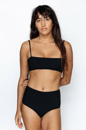 Mod Top - Black Ribbed