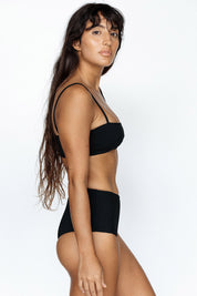 Mod Top - Black Ribbed