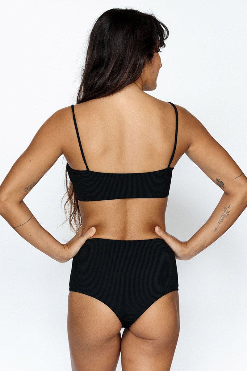 Mod Top - Black Ribbed