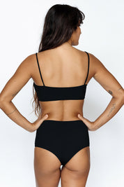 Mod Top - Black Ribbed