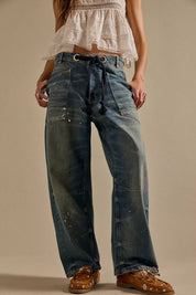 Moxie Pull-On Barrel Jeans