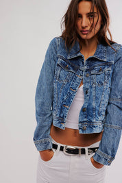 Free People - Rumors Denim Jacket (Light Indigo)