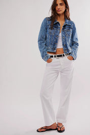 Free People - Rumors Denim Jacket (Light Indigo)