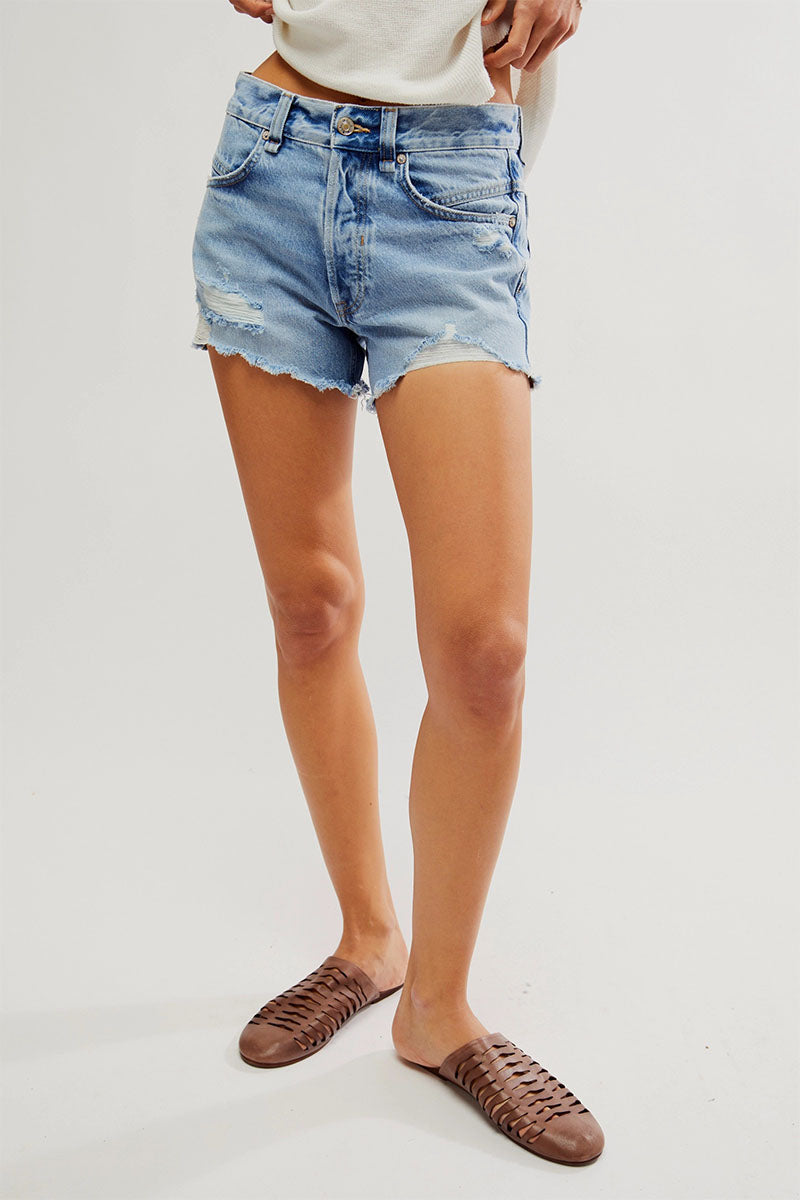 Free People Now or Never Denim Short (Sunsational, Moon Child)