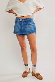 Free People - Galivanting Skort (Blue Rebel)