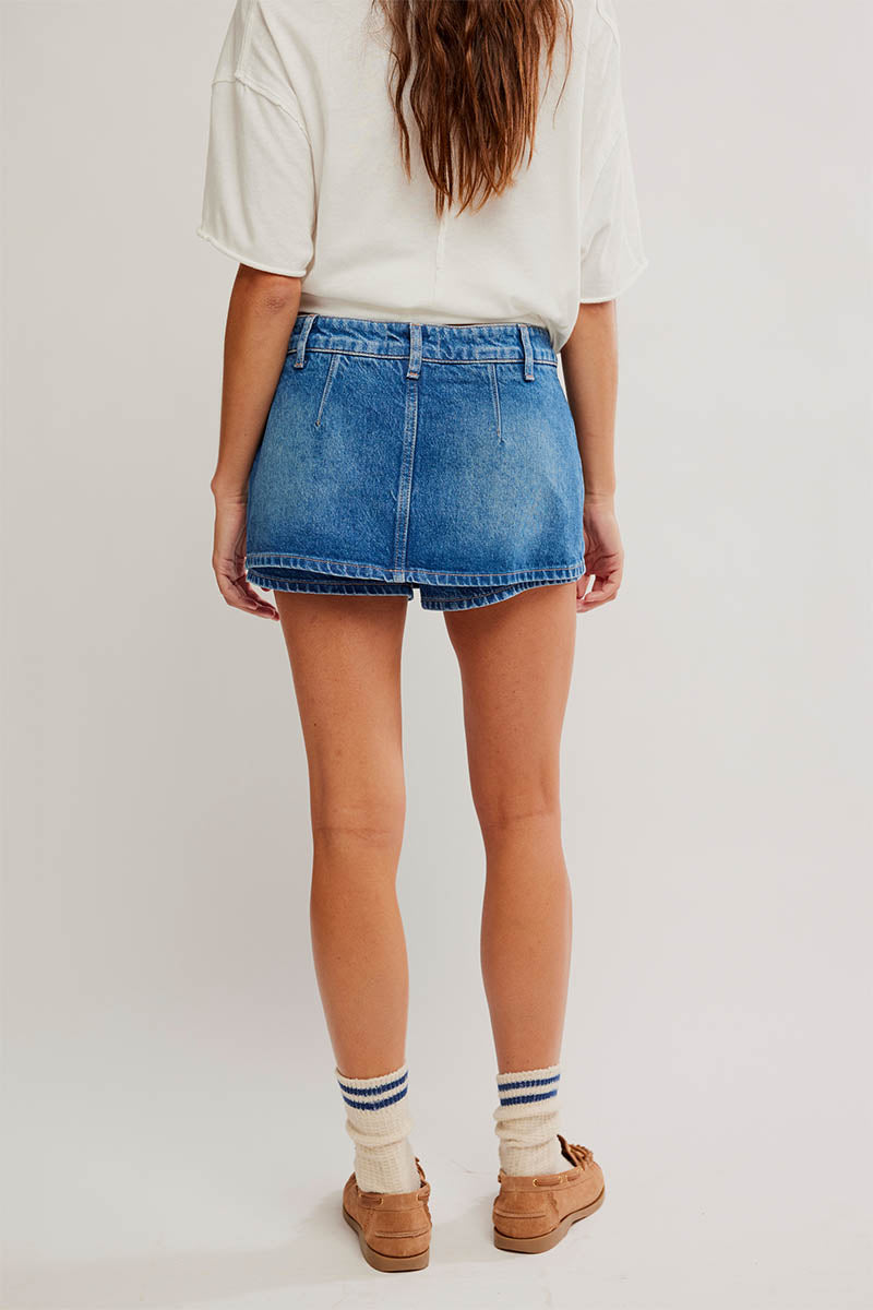 Free People - Galivanting Skort (Blue Rebel)