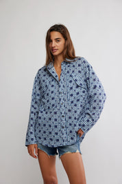 Free People Hidden Flower Camo Shirt
