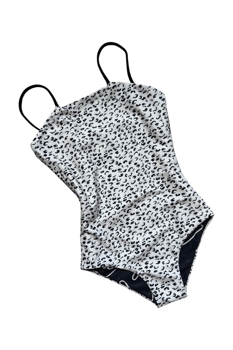 Of One Sea - Girl's Strappy One Piece Reversible (Black Shaka)